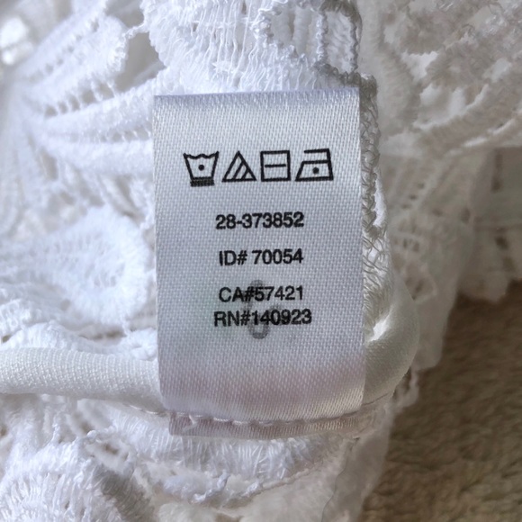 LOFT Floral Lace and Mesh Top in White - Picture 10 of 12